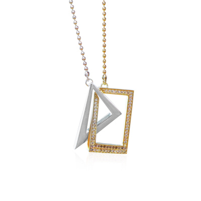 Triangle Pendant Geometric Necklace-latest NECKLACE design 2021