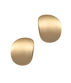 Curve Earrings In Matte Gold-latest EARRING design 2021