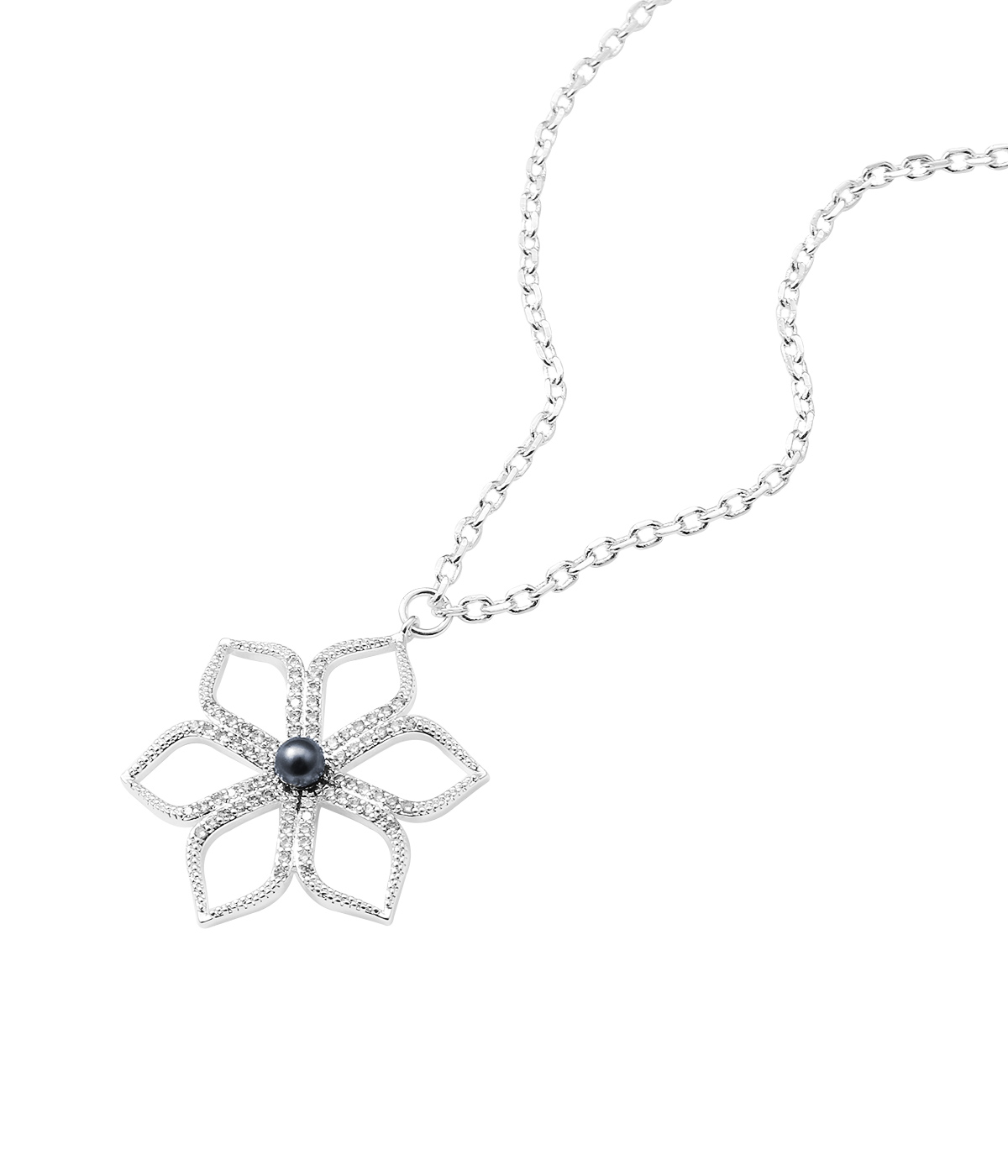 Openwork Flower Necklace -latest NECKLACE,Pendant Necklaces design 2021