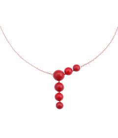 Red Glass Pearl Necklace-latest NECKLACE design 2021