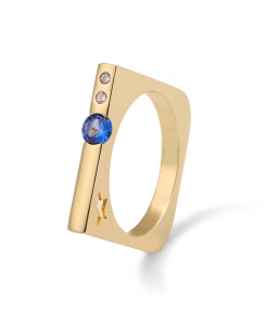 Geometric Square Round Ring by Vernon Wilson of Panama Bay Jewelers-latest RING design 2021