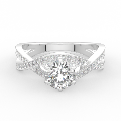 solitaire rings with criss cross band-latest RING design 2021