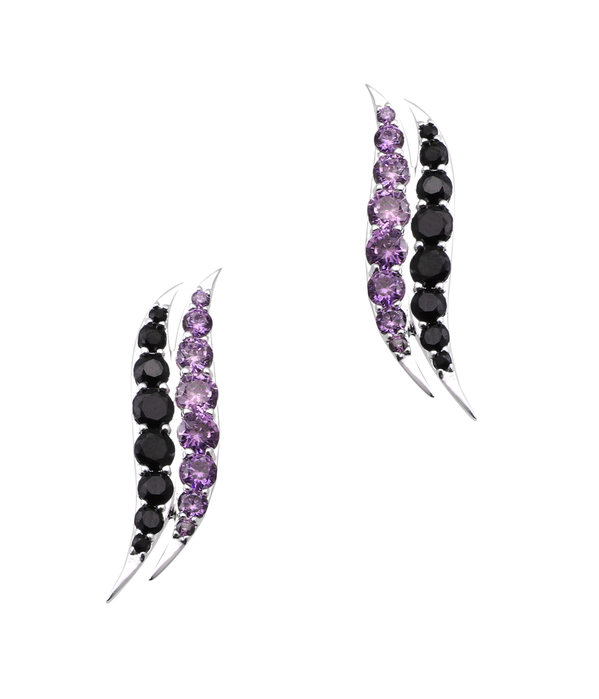 Earrings _ Black & Violet Touch -latest EARRING,Hoops design 2021