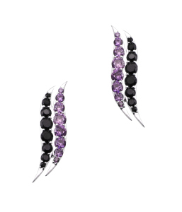 Earrings _ Black & Violet Touch-latest EARRING design 2021