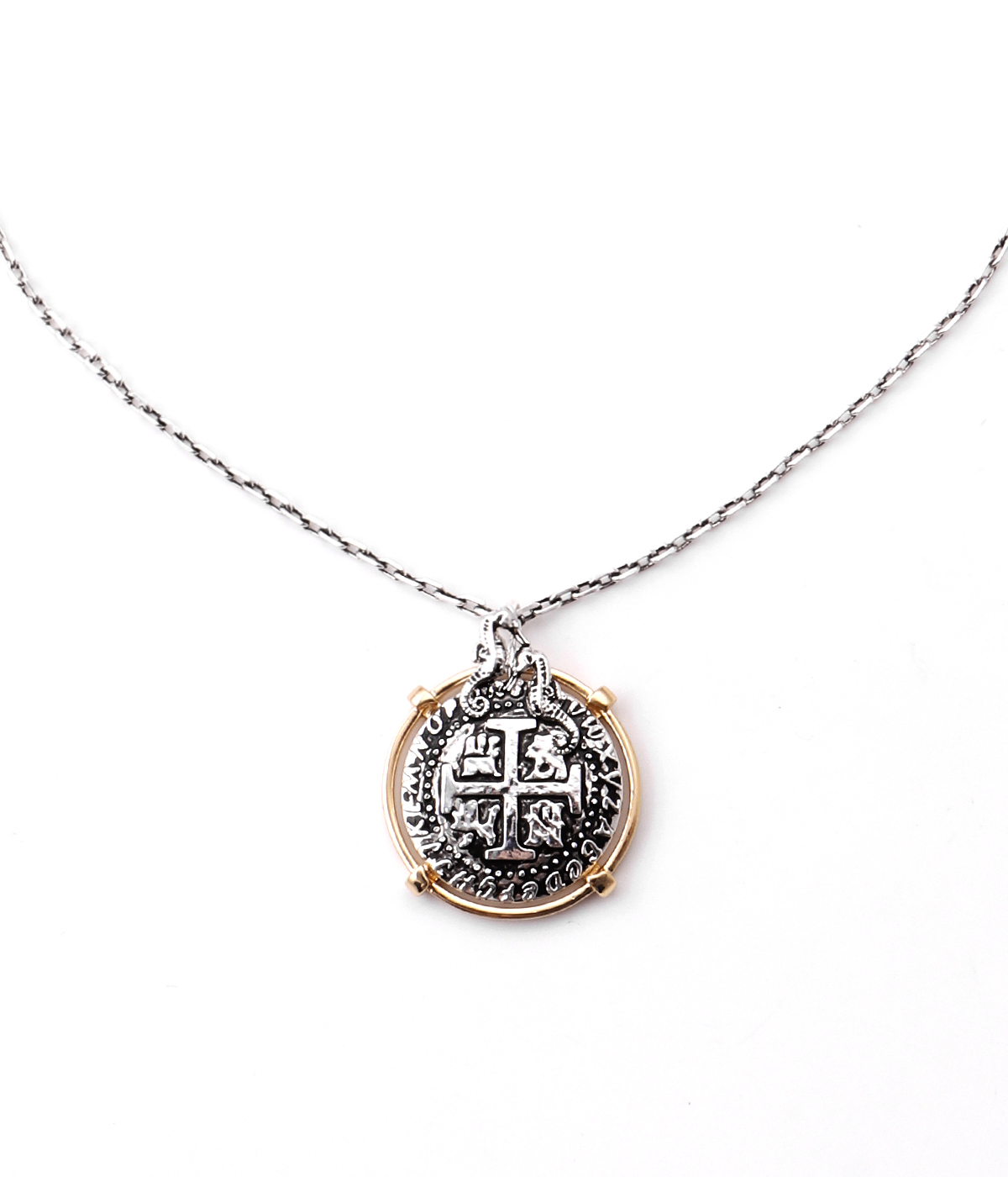 Spanish Coin Cross Pendant by Vernon Wilson of Panama Bay Jewelers | vw-26 -latest NECKLACE,Pendant Necklaces design 2021