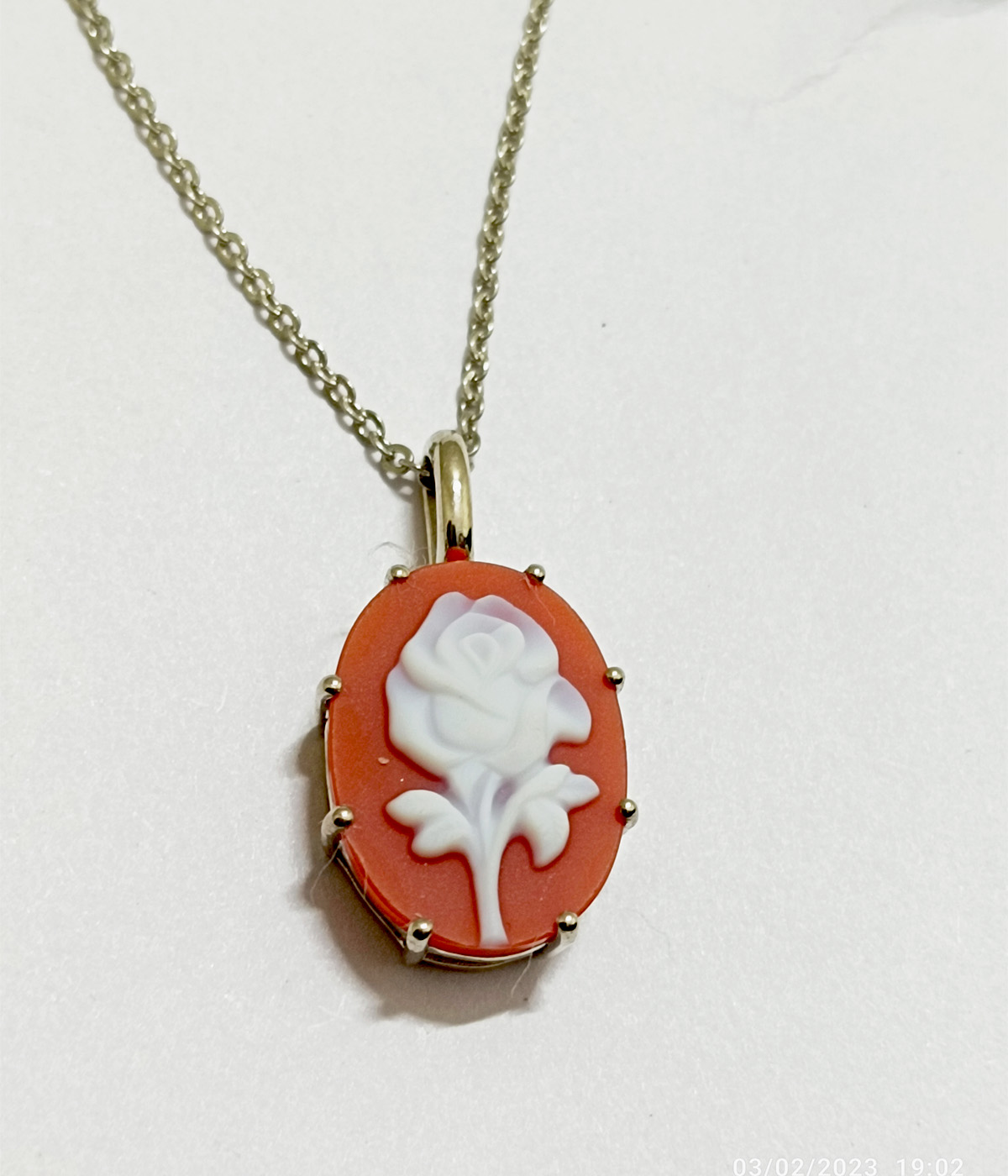 A Well Crafted Cameo (Natural Carved Stone) Pendant in Sterling Silver -latest NECKLACE,Layer Sets design 2021