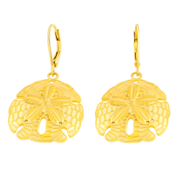 22K SAND DOLLAR EARRINGS-latest EARRING design 2021