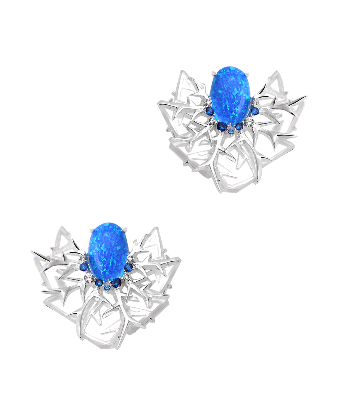 purple thistle flower-rock crystal -latest EARRING,Studs design 2021