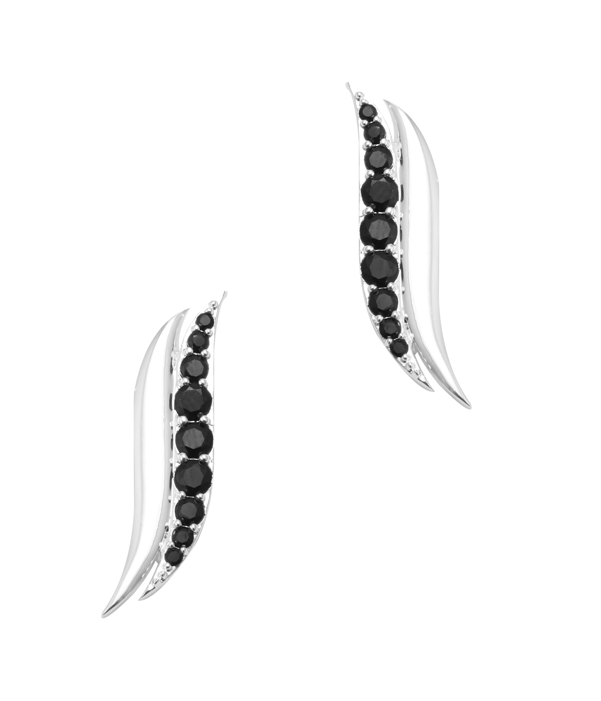 FLY Earrings - Black touch -latest EARRING,Clip On design 2021